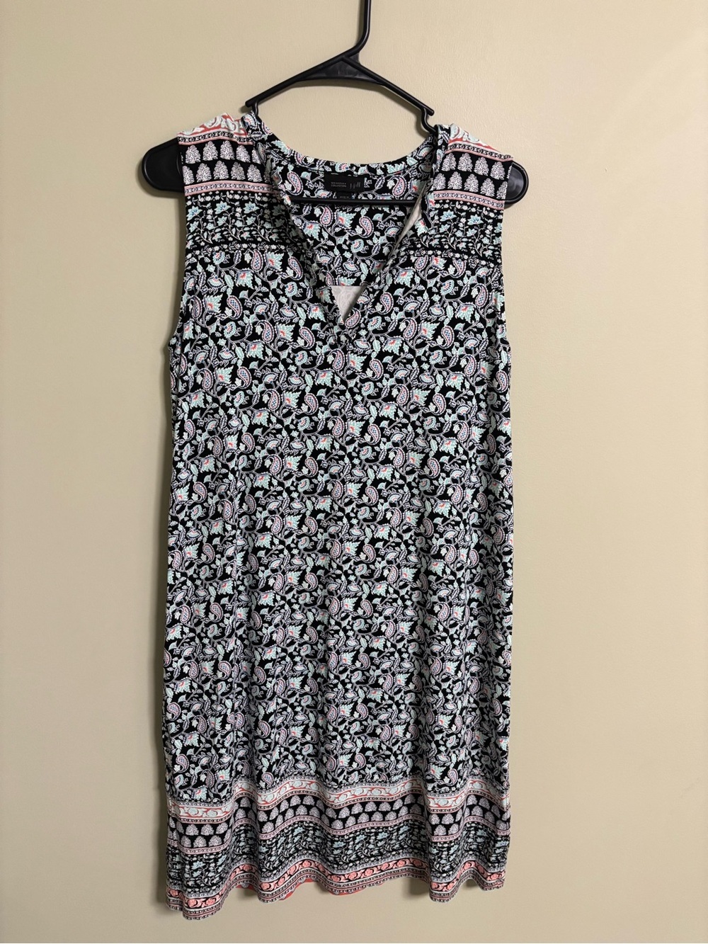 J Jill Size Small Womens Wearever Collection Sleeveless Floral Paisley Dress